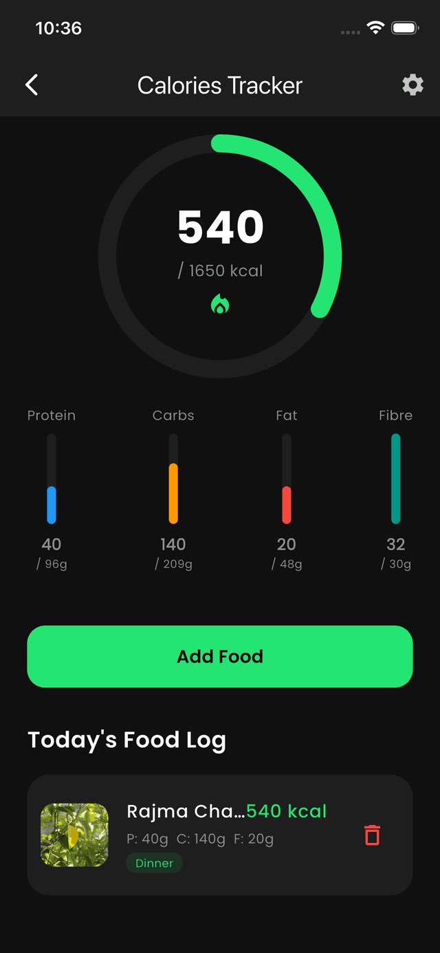 MetaFit calorie tracker